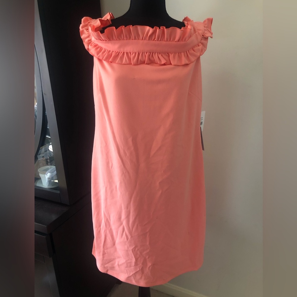 NWT Marina Body-con Off the Shoulder Dress. Peach Color Size 10 from Nordstrom.